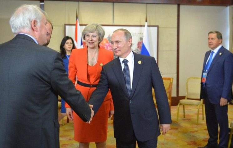 UK’s May Takes Parting Shot at Putin in Desperate Diversion From Failure