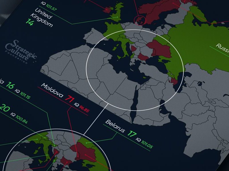 Countries with highest and lowest average IQ levels: Europe