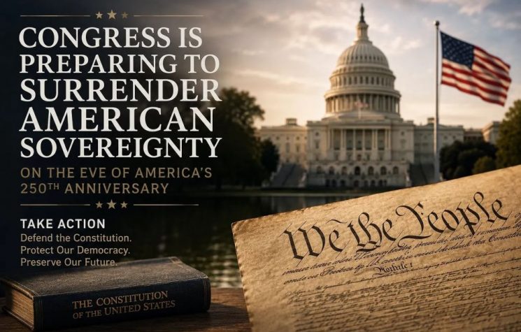 Congress is preparing to surrender American sovereignty on the eve of America’s 250th anniversary